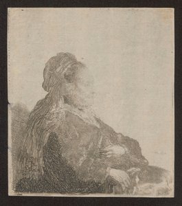 Porträtt av en mor av Rembrandt van Rijn