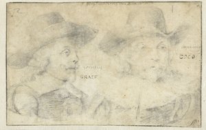 Porträtt av Cornelis de Graeff och Frans Banningh Cocq av Rembrandt van Rijn