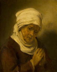 Bedjande kvinna, ca 1660 av Rembrandt van Rijn