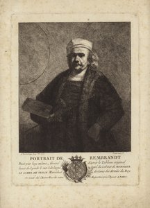 Rembrandt, självporträtt av den holländska målaren och etsaren av Rembrandt van Rijn