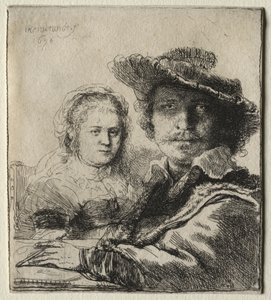 Rembrandt och hans hustru Saskia, 1636. av Rembrandt van Rijn