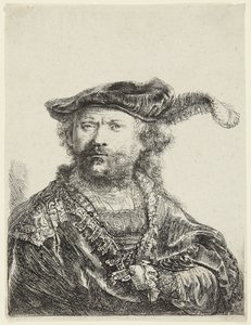 Rembrandt i sammetmössa av Rembrandt van Rijn