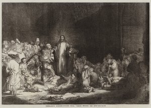 Rembrandts hundra gulden bit, Kristus helar de sjuka