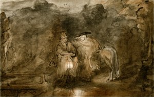 Vila på flykten till Egypten av Rembrandt van Rijn