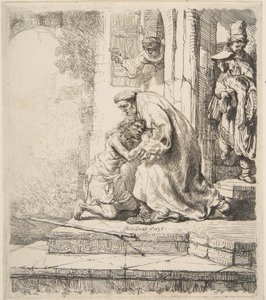 Den förlorade sonens återkomst, 1620-69. av Rembrandt van Rijn