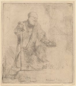 Sankt Peter i bot av Rembrandt van Rijn