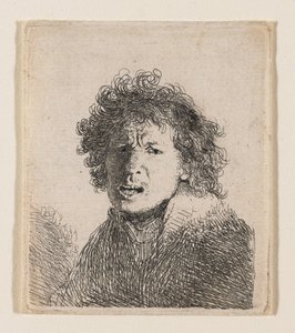 Självporträtt som om jag ropade av Rembrandt van Rijn