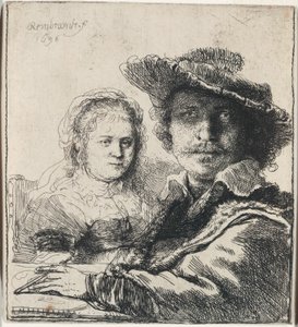 Självporträtt med Saskia av Rembrandt van Rijn