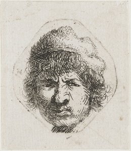 Självporträtt snett, ca 1631. av Rembrandt van Rijn