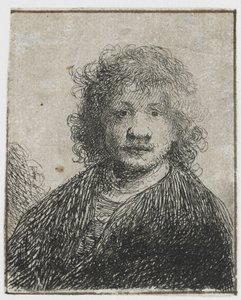 Självporträtt med bred näsa Självporträtt med bred näsa av Rembrandt van Rijn