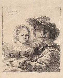 Självporträtt med Saskia, 1636 av Rembrandt van Rijn