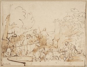Herdar och herdepojkar av Rembrandt van Rijn