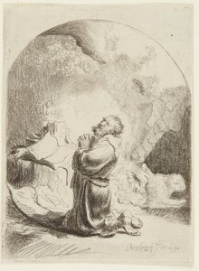 Den helige Hieronymus i bön av Rembrandt van Rijn