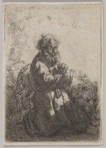 S:t Hieronymus i bön, 1635. av Rembrandt van Rijn