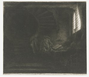 St Jerome i en mörk kammare av Rembrandt van Rijn