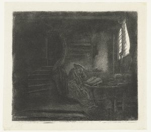 St Jerome i en mörk kammare av Rembrandt van Rijn