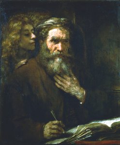 St Matteus evangelisten, 1661 av Rembrandt van Rijn