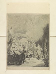 Sterfbed van Maria Samling av åttiofem originaltryck (serietitel) av Rembrandt van Rijn