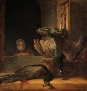 Stilleben med påfåglar, c.1639