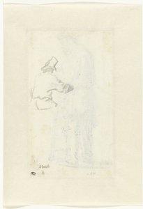 Studie av en man, sedd bakifrån av Rembrandt van Rijn