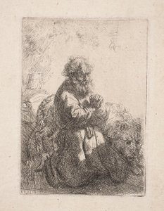 Den helige Hieronymus i bön av Rembrandt van Rijn