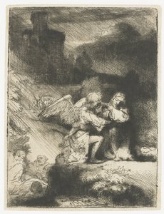 Kval i trädgården Kval i trädgården av Rembrandt van Rijn