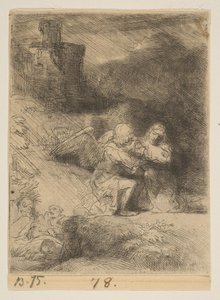 Agony in the Garden, ca. 1652. av Rembrandt van Rijn
