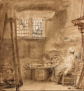 Konstnärens ateljé, 1659 av Rembrandt van Rijn