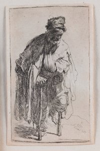 Tiggaren med ett träben av Rembrandt van Rijn