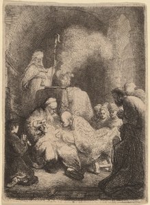 Omskärelsen: Liten tallrik av Rembrandt van Rijn