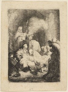 Omskärelsen: Liten tallrik av Rembrandt van Rijn