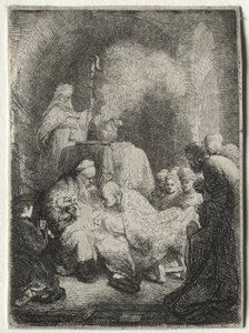 Omskärelsen: Liten tallrik av Rembrandt van Rijn