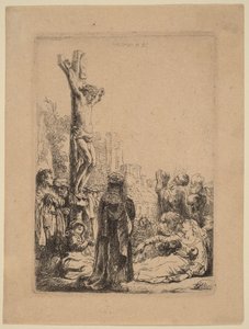 Korsfästelsen: Liten tavla av Rembrandt van Rijn