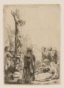 Korsfästelsen: Liten tavla av Rembrandt van Rijn