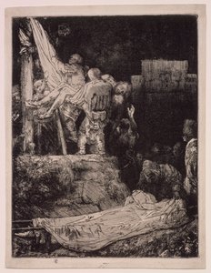 ”Nedtagningen från korset” i fackelljus av Rembrandt van Rijn