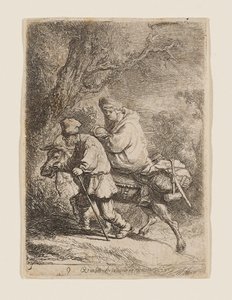 Flykten till Egypten av Rembrandt van Rijn