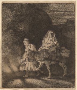 Flygningen till Egypten: ett nattstycke av Rembrandt van Rijn