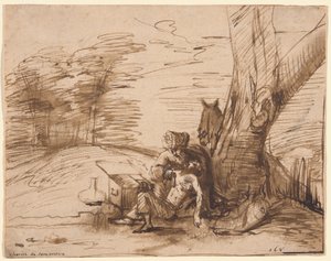 Den barmhärtige samariten av Rembrandt van Rijn