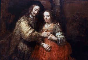 Den judiska bruden, det älskande paret, 1667 av Rembrandt van Rijn