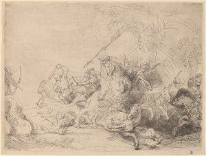 Den stora lejonjakten av Rembrandt van Rijn
