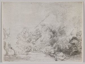Den stora lejonjakten av Rembrandt van Rijn