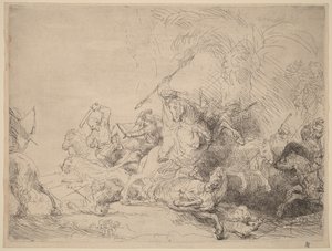 Den stora lejonjakten av Rembrandt van Rijn