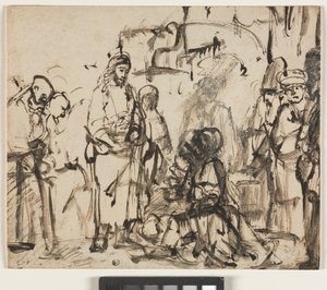 Kristi möte med Marta och Maria efter Lasarus död, ca 1662-65 av Rembrandt van Rijn