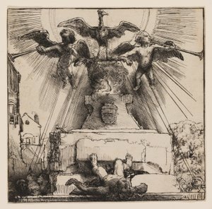 Fenix eller statyn störtad av Rembrandt van Rijn