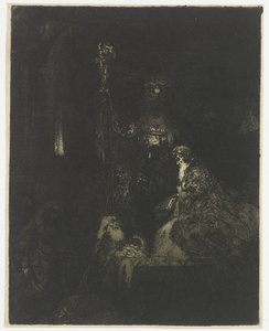Presentationen i templet Presentationen i templet på det mörka sättet av Rembrandt van Rijn