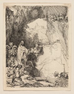 The Raising of Lazarus: Small Plate av Rembrandt van Rijn