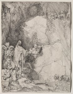 The Raising of Lazarus: Small Plate av Rembrandt van Rijn