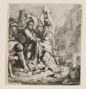 Steningen av den helige Stefan av Rembrandt van Rijn