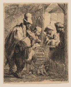 De flanerande musikerna av Rembrandt van Rijn