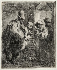 De flanerande musikerna av Rembrandt van Rijn